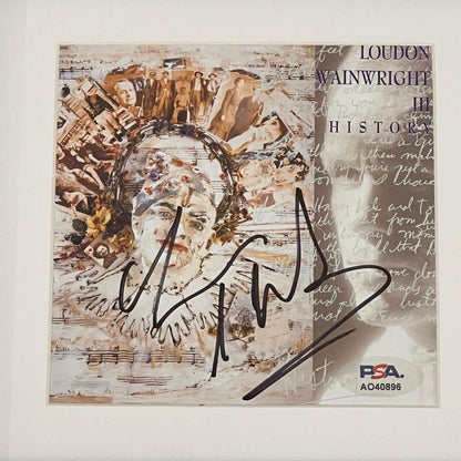 Loudon Wainwright III Signed History Album CD Cover Framed PSA/DNA Autographed M