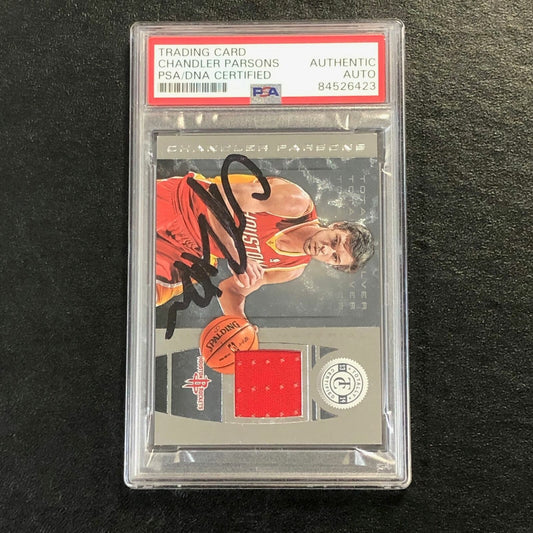 2013-14 Totally Certified Materials #75 Chandler Parsons Signed Relic Card AUTO