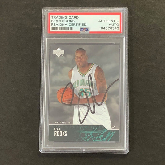 2003-04 Upper Deck #185 Sean Rooks Signed Card Auto PSA Slabbed