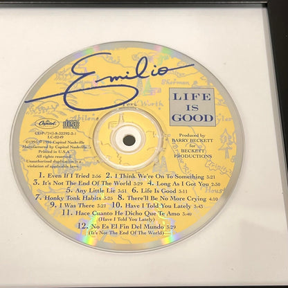 Emilio Signed Life is Good Album CD Cover Framed PSA/DNA Autographed Musician