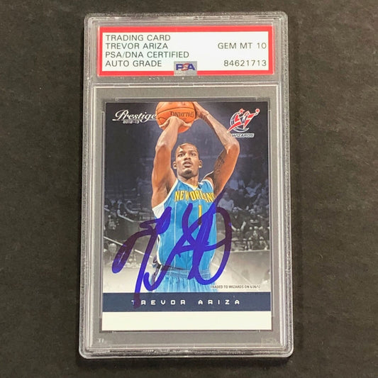 2012-13 Panini Prestige #7 Trevor Ariza Signed Card AUTO 10 PSA Slabbed Wizards