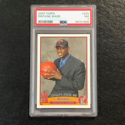 2003 Topps #225 Dwyane Wade PSA 7 NM Heat