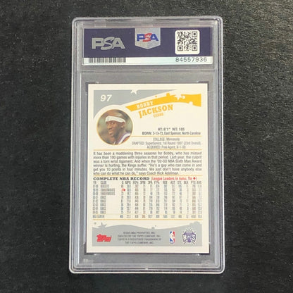2005-06 Topps #97 Bobby Jackson Signed Card AUTO PSA Slabbed Kings