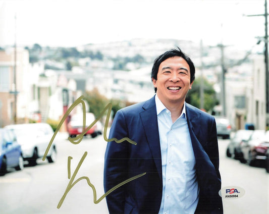 ANDREW YANG signed 8x10 photo PSA/DNA Autographed