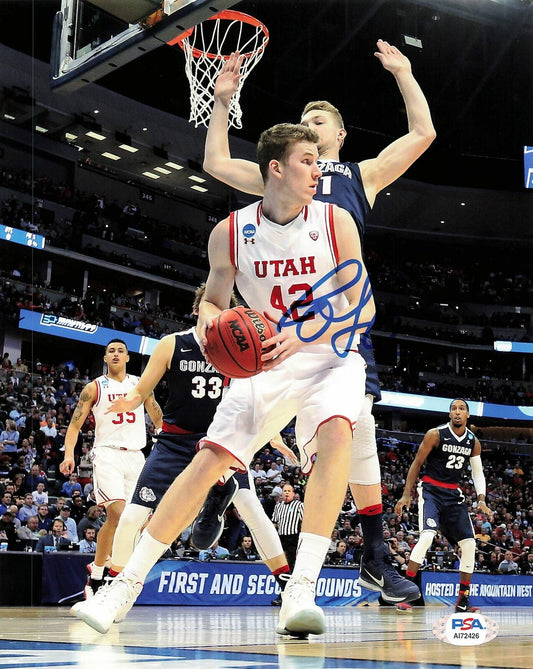 Jakob Poeltl signed 8x10  photo PSA/DNA Utah Utes Autographed