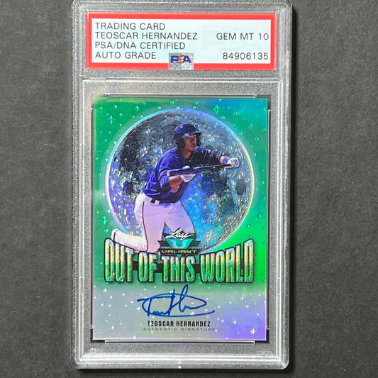 2014 Leaf Valiants #OW-TH1 Teoscar Hernandez Signed Card PSA Slabbed Auto 10 Mar