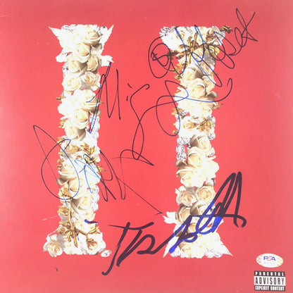 Quavo Offset Takeoff Signed LP Vinyl PSA/DNA Album Autographed Migos Culture