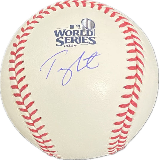 Tommy Edman Signed 2024 World Series Baseball PSA Los Angeles Dodgers autographe