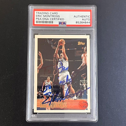 1996-97 Topps #194 Eric Montross Signed card PSA AUTO Slabbed Mavericks
