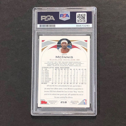 2004-05 Topps Basketball #218 Jeff McInnis Signed Card AUTO PSA Slabbed Cavalier