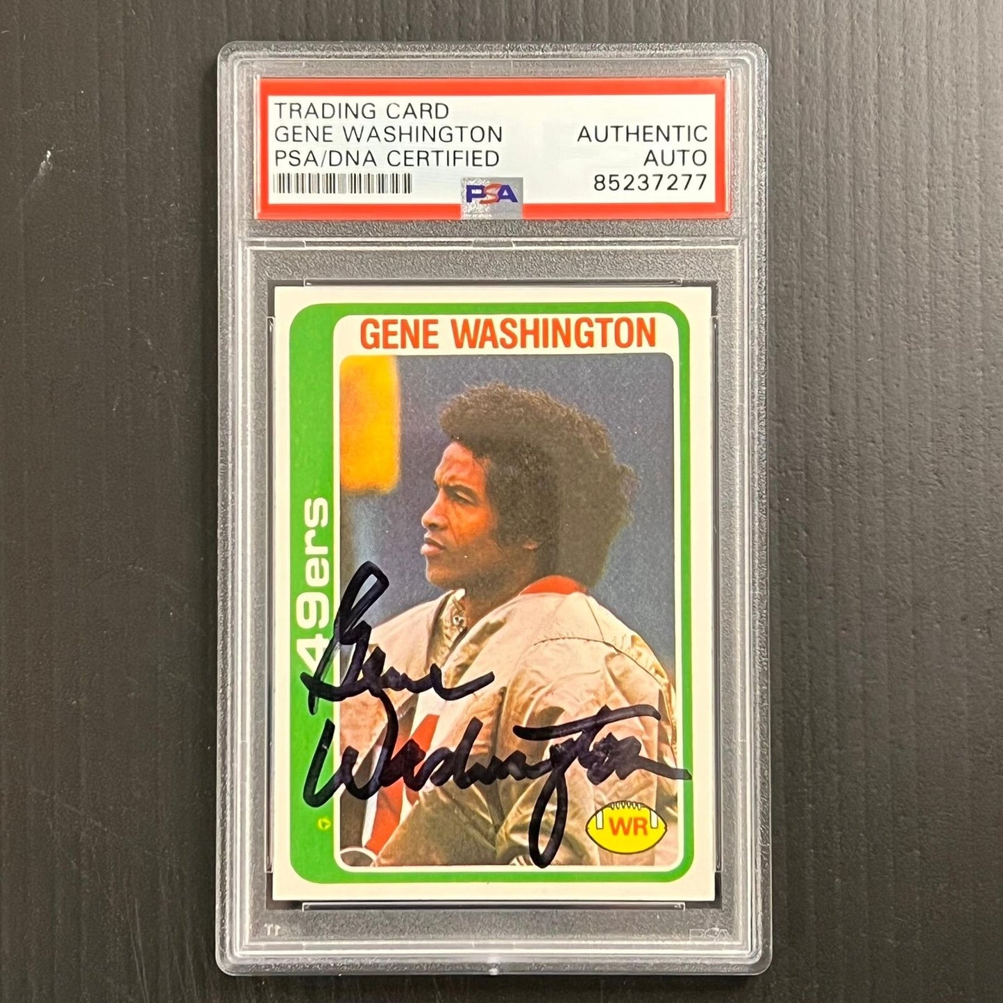 1978 Topps #403 Gene Washington Signed Card AUTO PSA Slabbed 49ers