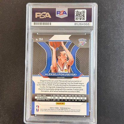 2020-21 Panini Prizm #264 Aleksej Pokusevski Signed Card AUTO PSA Slabbed RC Thu