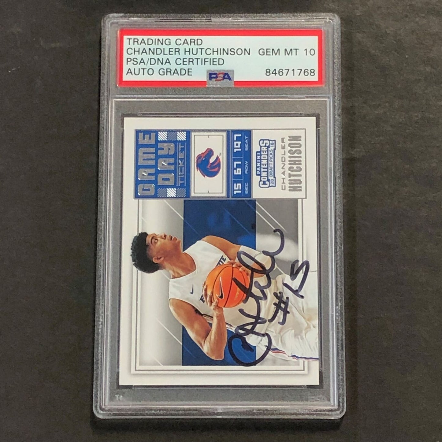 2018 Panini Contenders Draft Picks #20 Chandler Hutchison Signed Card AUTO 10 PS