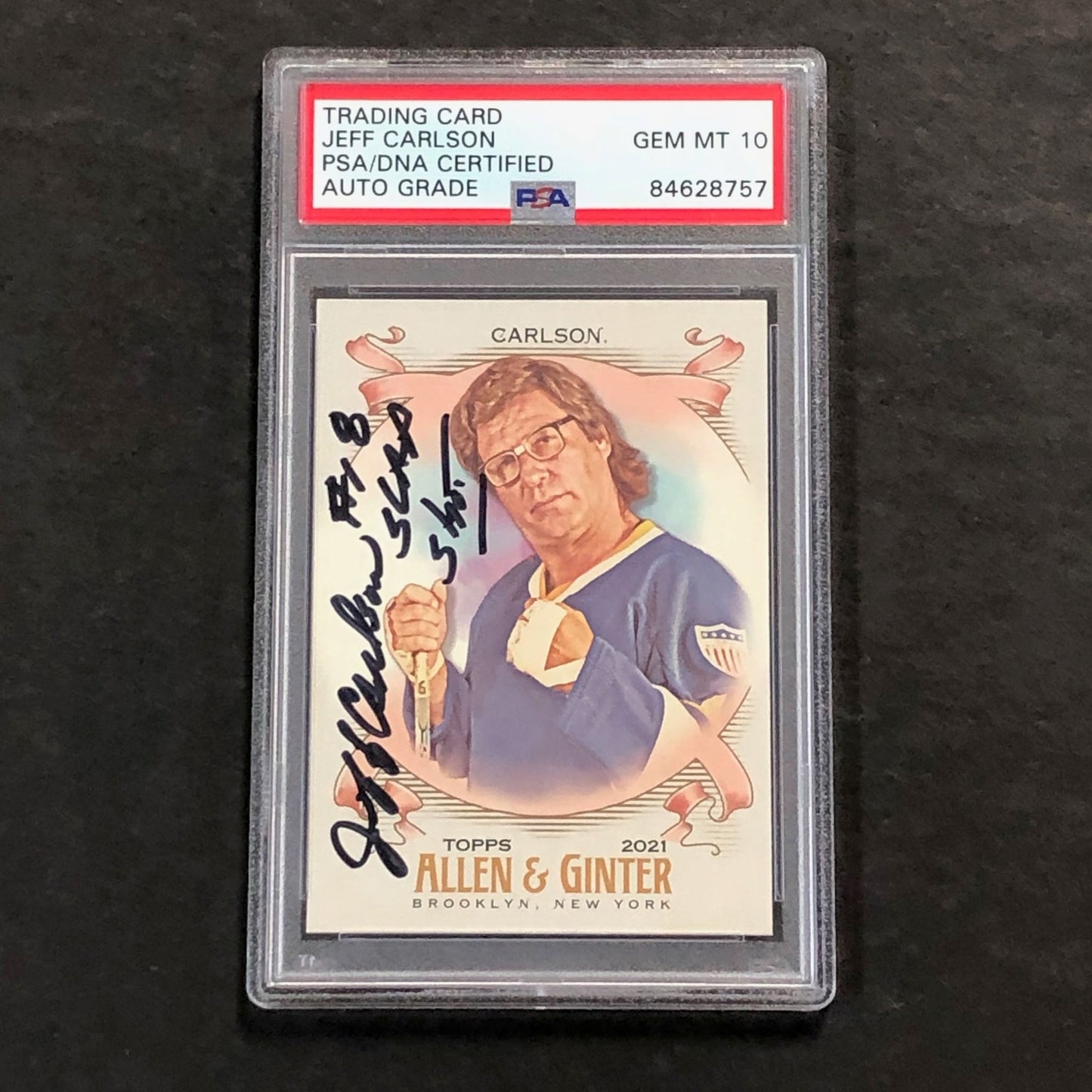 2021 Topps Allen & Ginter #256 JEFF CARLSON Signed Card PSA/DNA Encapsulated AUT