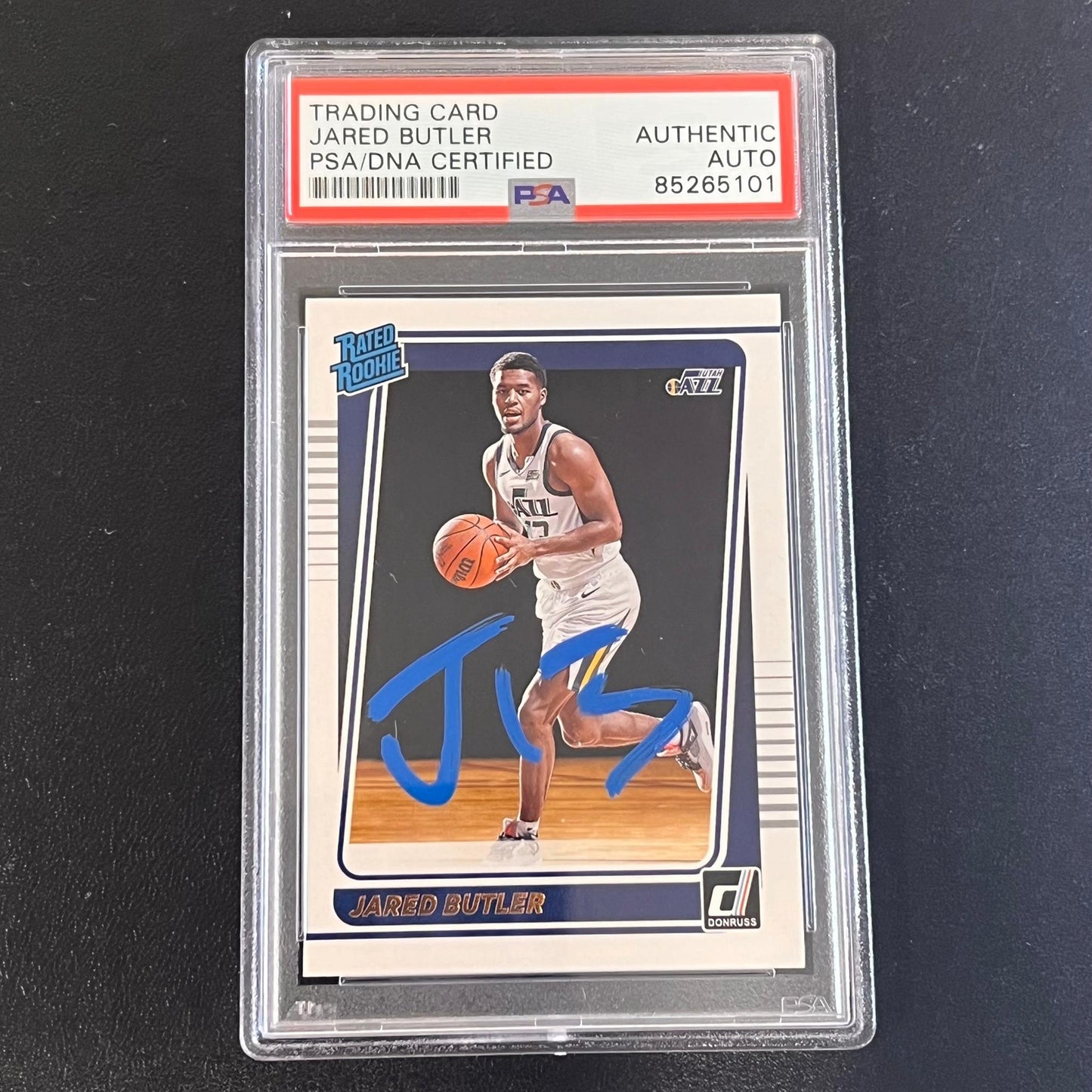 2021-22 Panini Donruss Optic #249 Jared Butler Signed Card AUTO PSA Slabbed Jazz