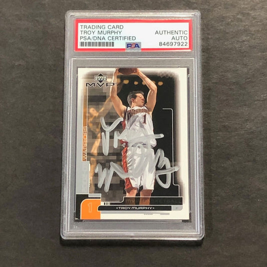 2002-03 Upper Deck MVP #57 Troy Murphy Signed Card PSA Slabbed Warriors