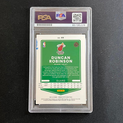2021-22 Panini Donruss Optic #89 Duncan Robinson Signed Card AUTO PSA Slabbed He