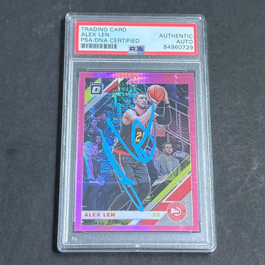 2019-20 Panini Donruss Optic Basketball #32 Alex Len Signed Card AUTO PSA Slabbe