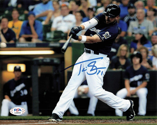 Travis Shaw signed 8x10 photo PSA/DNA Milwaukee Brewers Autographed