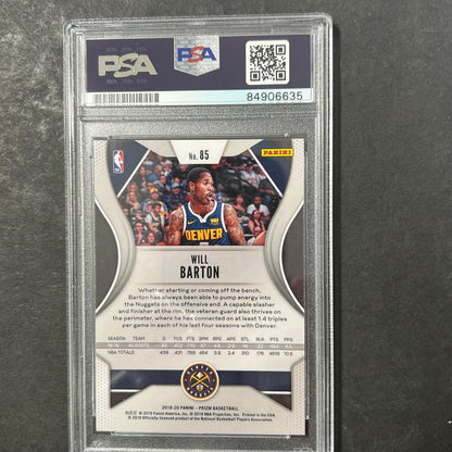 2019-20 Panini Prizm #85 Will Barton Signed Card PSA AUTO Slabbed Nuggets