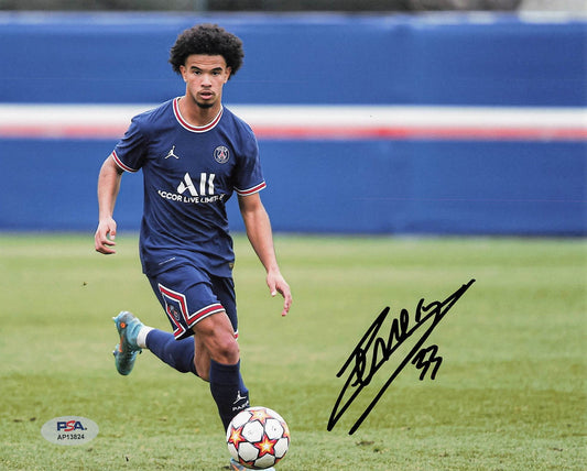 Warren Zaïre-Emery Signed 8x10 Photo PSA Soccer PSG