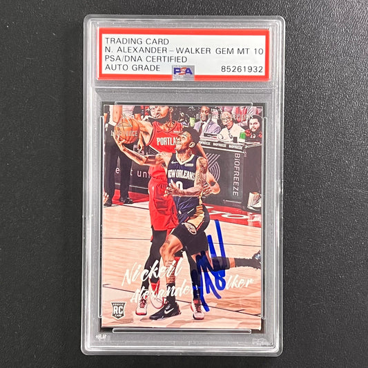 2019-20 Panini Chronicles #144 Nickeil Alexander Walker Signed Card AUTO 10 PSA