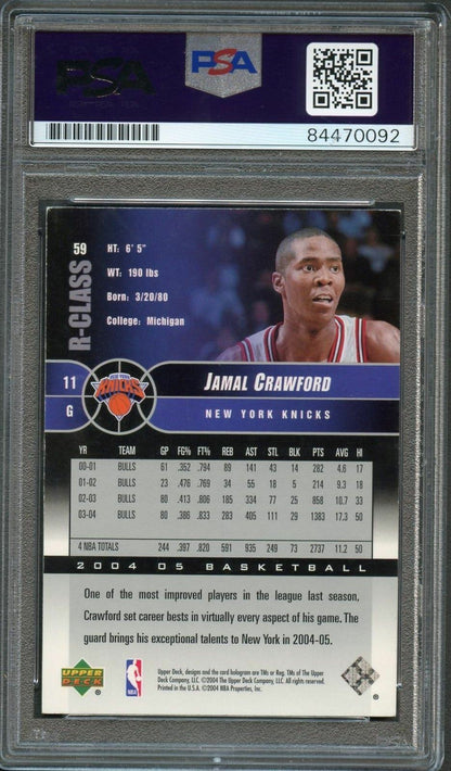 2004-05 Upper Deck R-Class #59 Jamal Crawford Signed Card AUTO PSA Slabbed Knick
