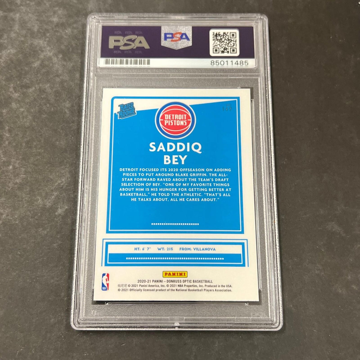 2020-21 Chronicles Classics #169 Saddiq Bey Signed Card AUTO PSA Slabbed RC Pist