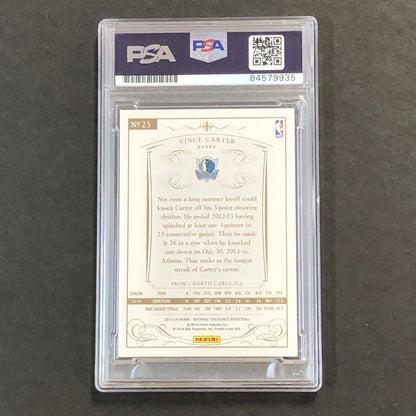2013-14 Panini National Treasures #25 Vince Carter Signed Card AUTO PSA/DNA Slab