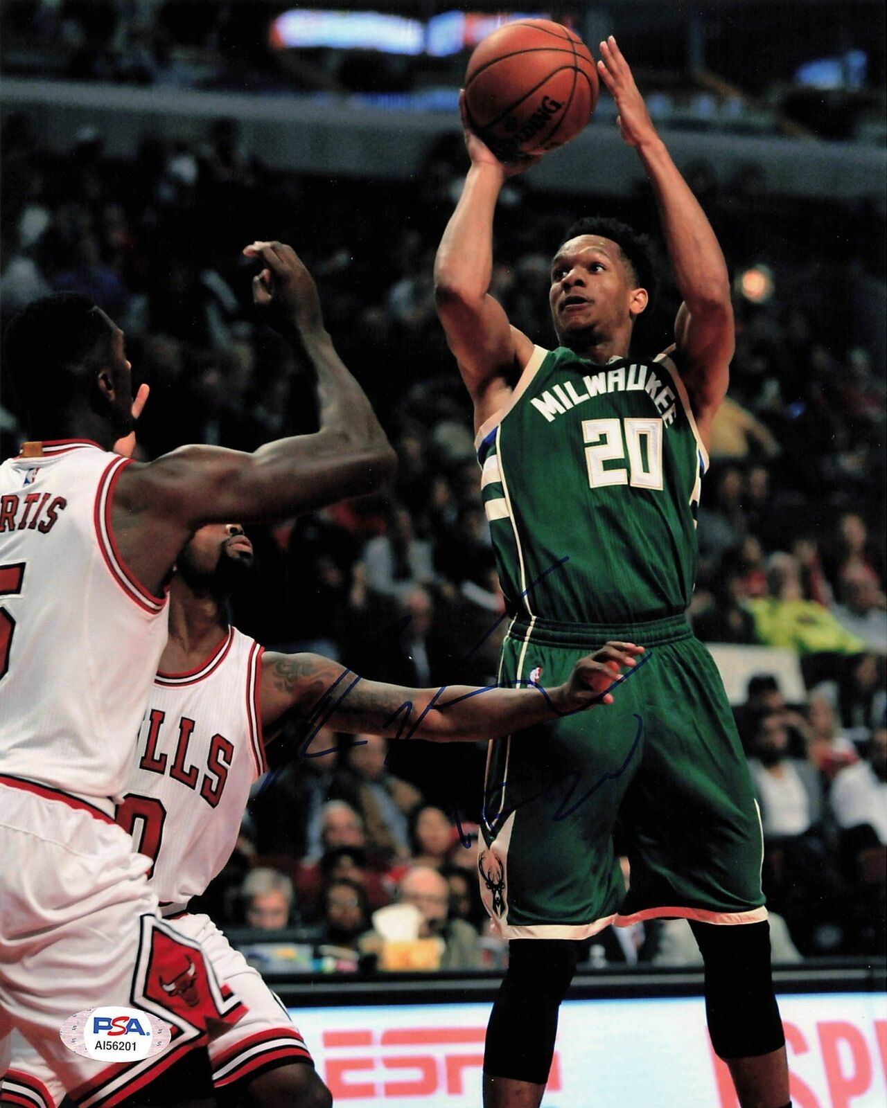 RASHAD VAUGHN signed 8x10 photo PSA/DNA Milwaukee Bucks Autographed