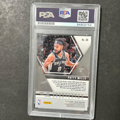 2019-20 Panini Mosaic #36 Patty Mills Signed Card AUTO PSA/DNA Slabbed Spurs