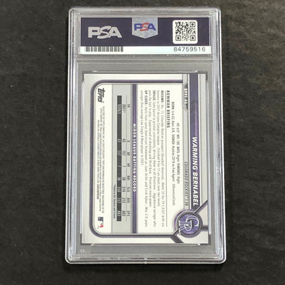 2021 Bowman Chrome #BP-46 Warming Bernabel Signed Card PSA Slabbed Auto Rockies