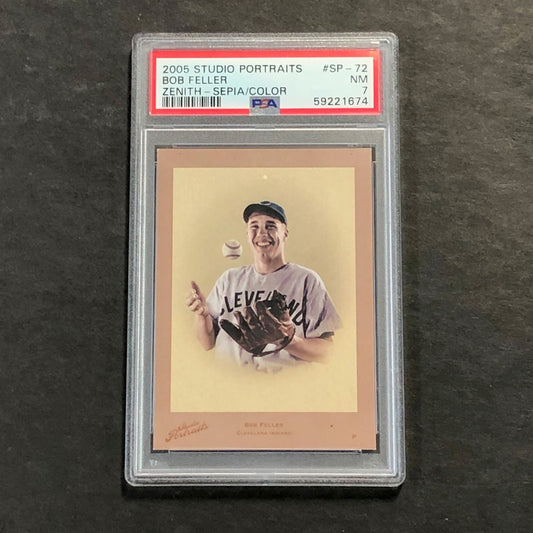 2005 Studio Portraits #SP-72 Bob Feller PSA 7 NM Zenith-Sepia/Color