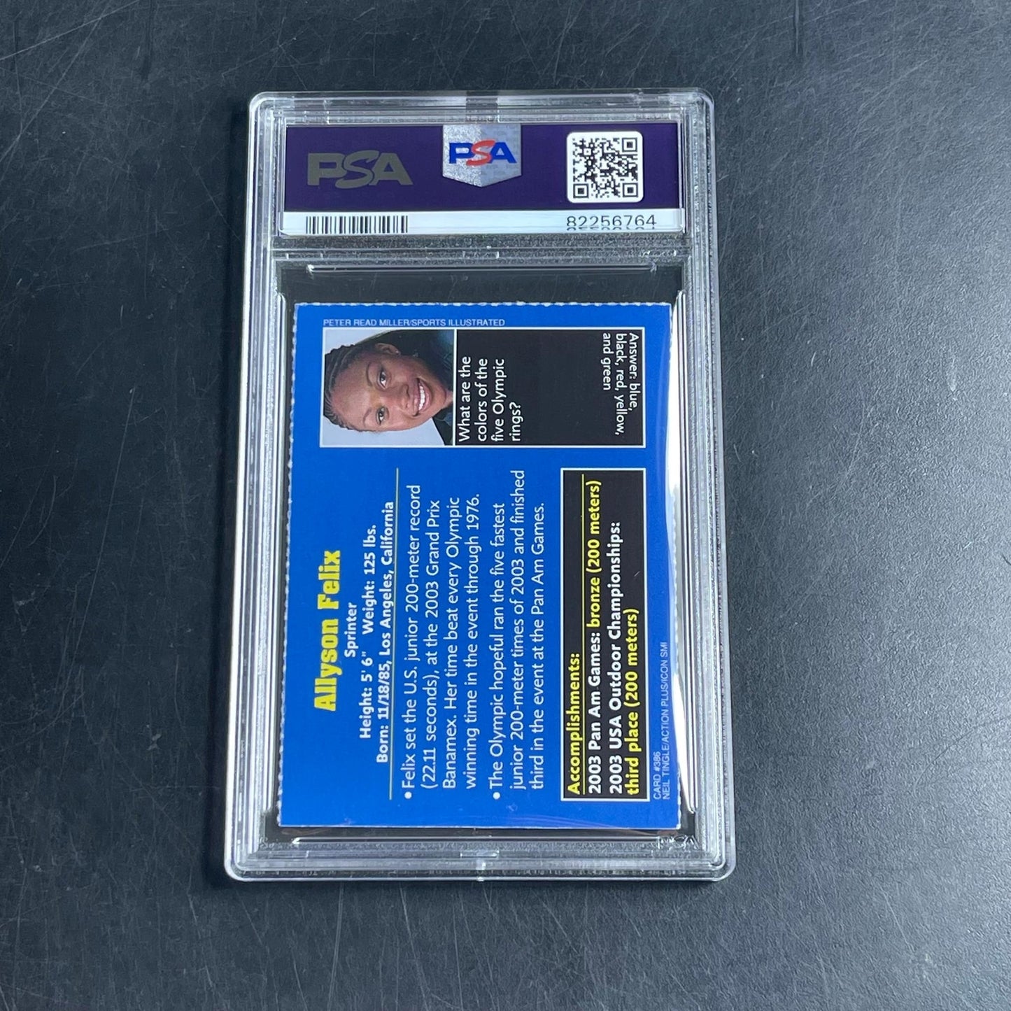 2004 S.I. For Kids #386 Allyson Felix Signed Card PSA Slabbed Auto 10 USA