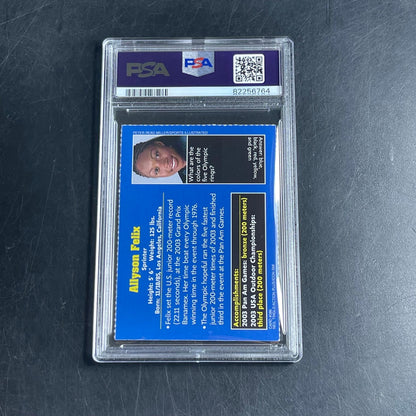 2004 S.I. For Kids #386 Allyson Felix Signed Card PSA Slabbed Auto 10 USA