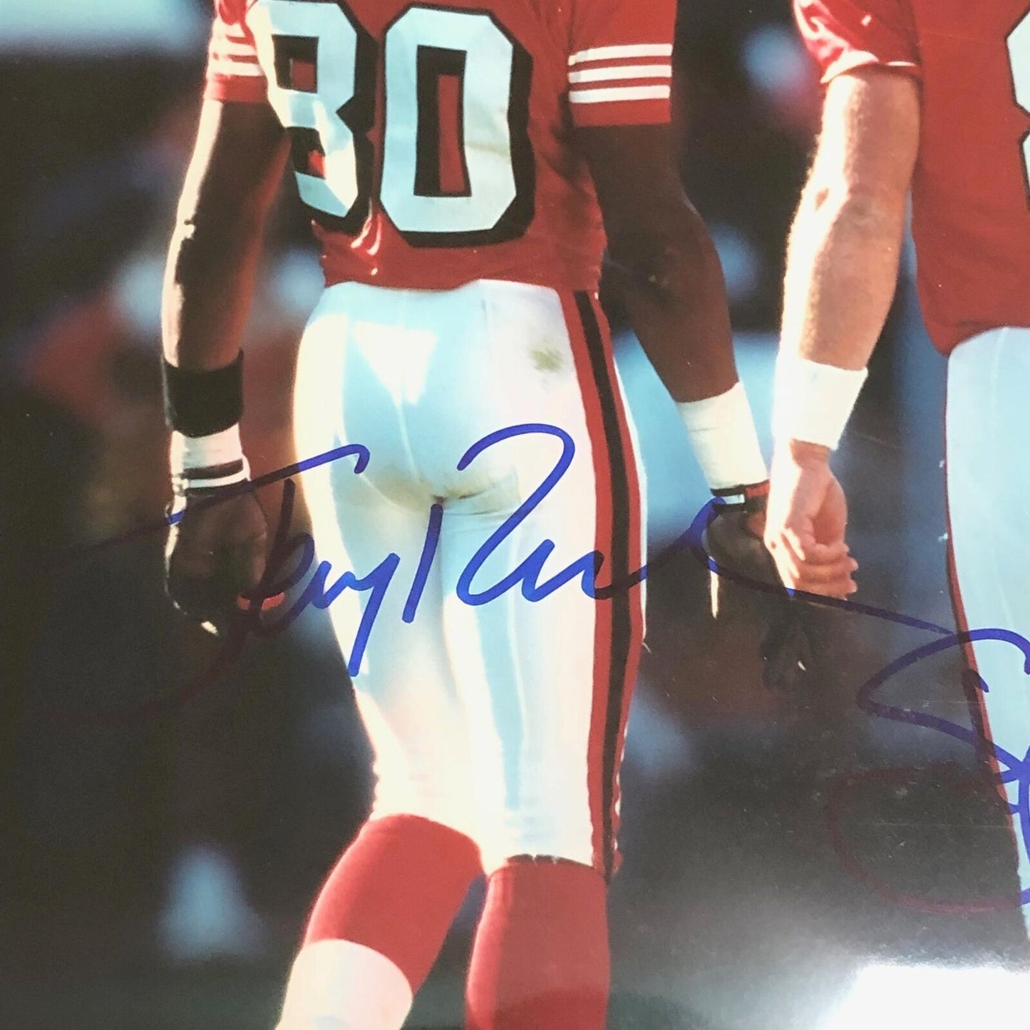 JERRY RICE STEVE YOUNG Signed 8x10 PSA/DNA Encapsulated Mint Autographed Niners