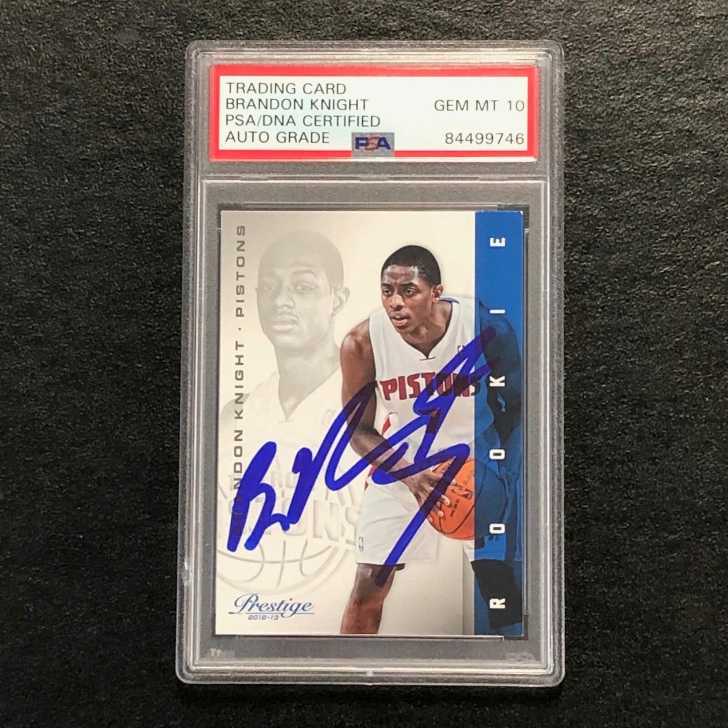 2012-13 Panini Prestige #153 Brandon Knight Signed Card AUTO 10 PSA Slabbed Pist