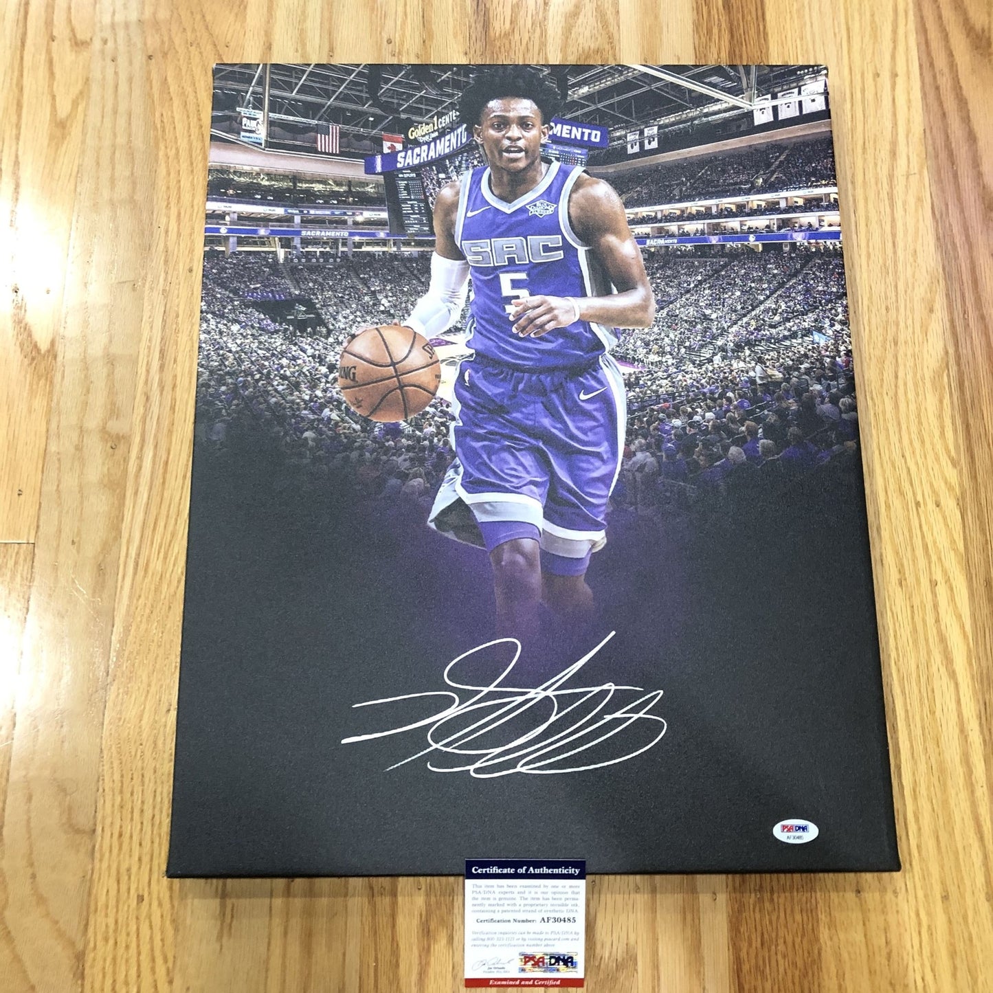 De'Aaron Fox signed 16x20 canvas PSA/DNA Sacramento Kings Autographed