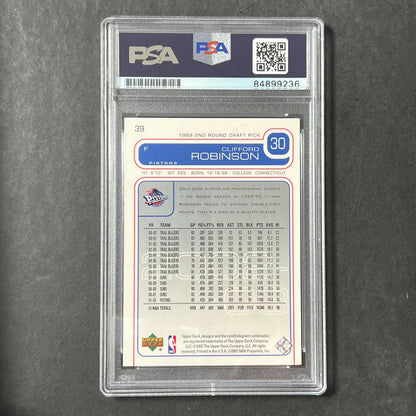 2002-2003 Upper Deck #39 Clifford Robinson Signed Card AUTO PSA Slabbed Pistons
