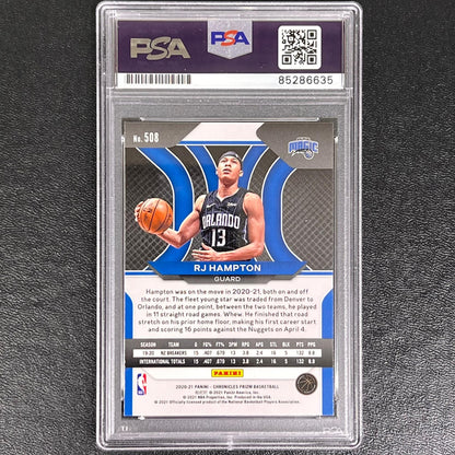 2020-21 Panini Chronicles Prizm #508 RJ HAMPTON Signed Card AUTO PSA RC Magic
