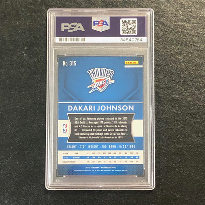 2015-16 Panini Prizm #315 Dakari Johnson Signed Card AUTO PSA Slabbed RC Thunder