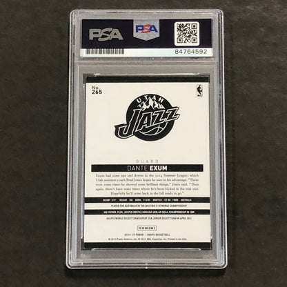 2014-15 Panini NBA Hoops #265 Dante Exum Signed Card AUTO PSA Slabbed RC Jazz