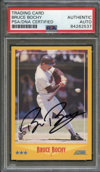 1988 Score Bruce Bochy Signed Score #469 Card PSA Slabbed Auto Padres