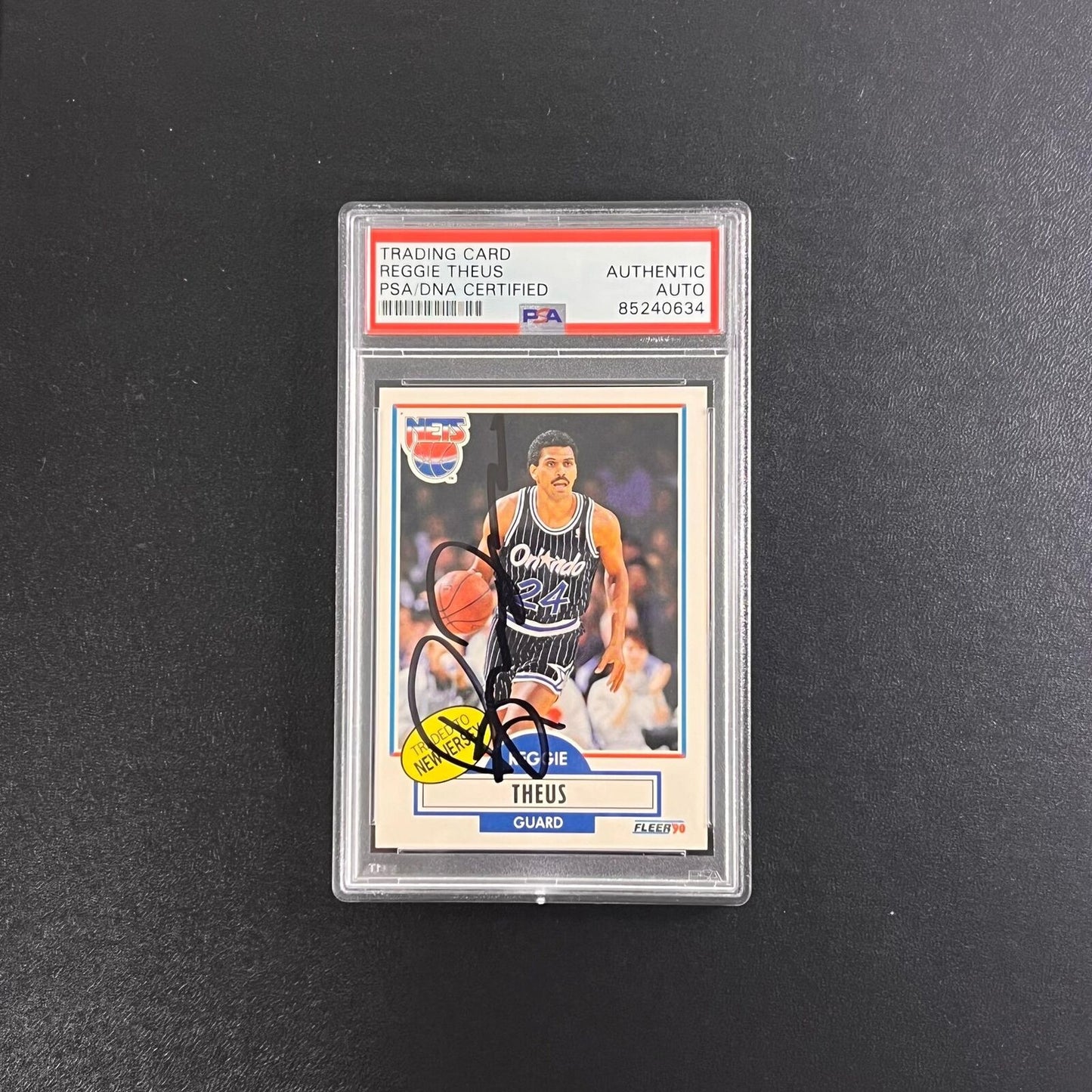 1990 Fleer #136 Reggie Theus Signed Card AUTO PSA Slabbed Magic