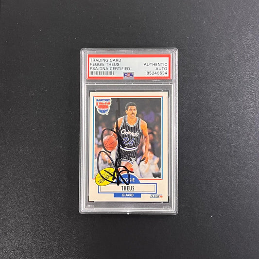 1990 Fleer #136 Reggie Theus Signed Card AUTO PSA Slabbed Magic