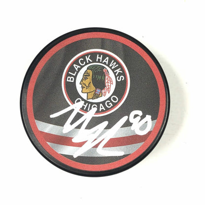 TYLER JOHNSON signed Hockey Puck PSA/DNA Chicago Blackhawks Autographed