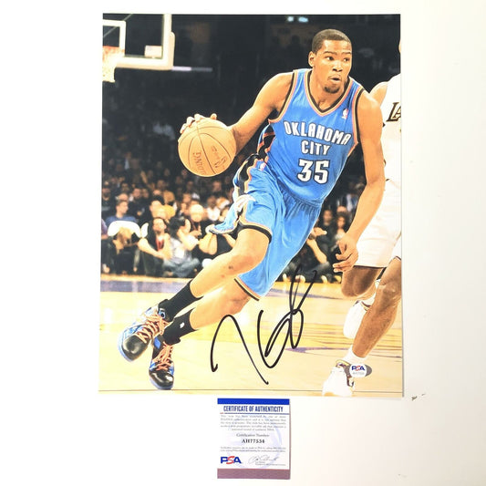 Kevin Durant signed 11x14 photo PSA/DNA Oklahoma City Thunder Autographed Nets