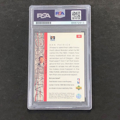 1997 Dan Patrick Upper Deck #335 Terrell Brandon Signed Card AUTO PSA/DNA Slabbe