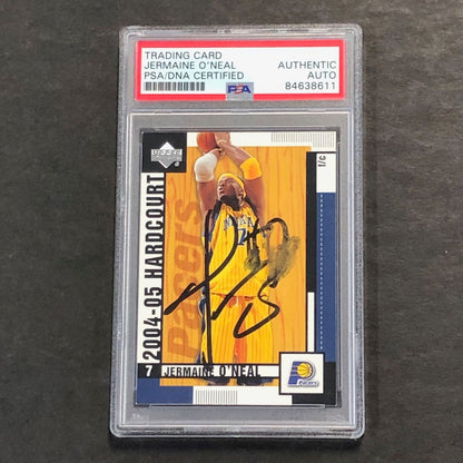 2004-05 Upper Deck Hardcourt #31 Jermaine O'Neal Signed Card AUTO PSA Slabbed Pa