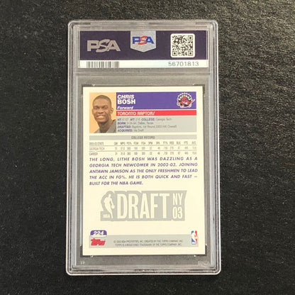 2003 Topps #224 Chris Bosh PSA 8 NM-MT Draft Pick